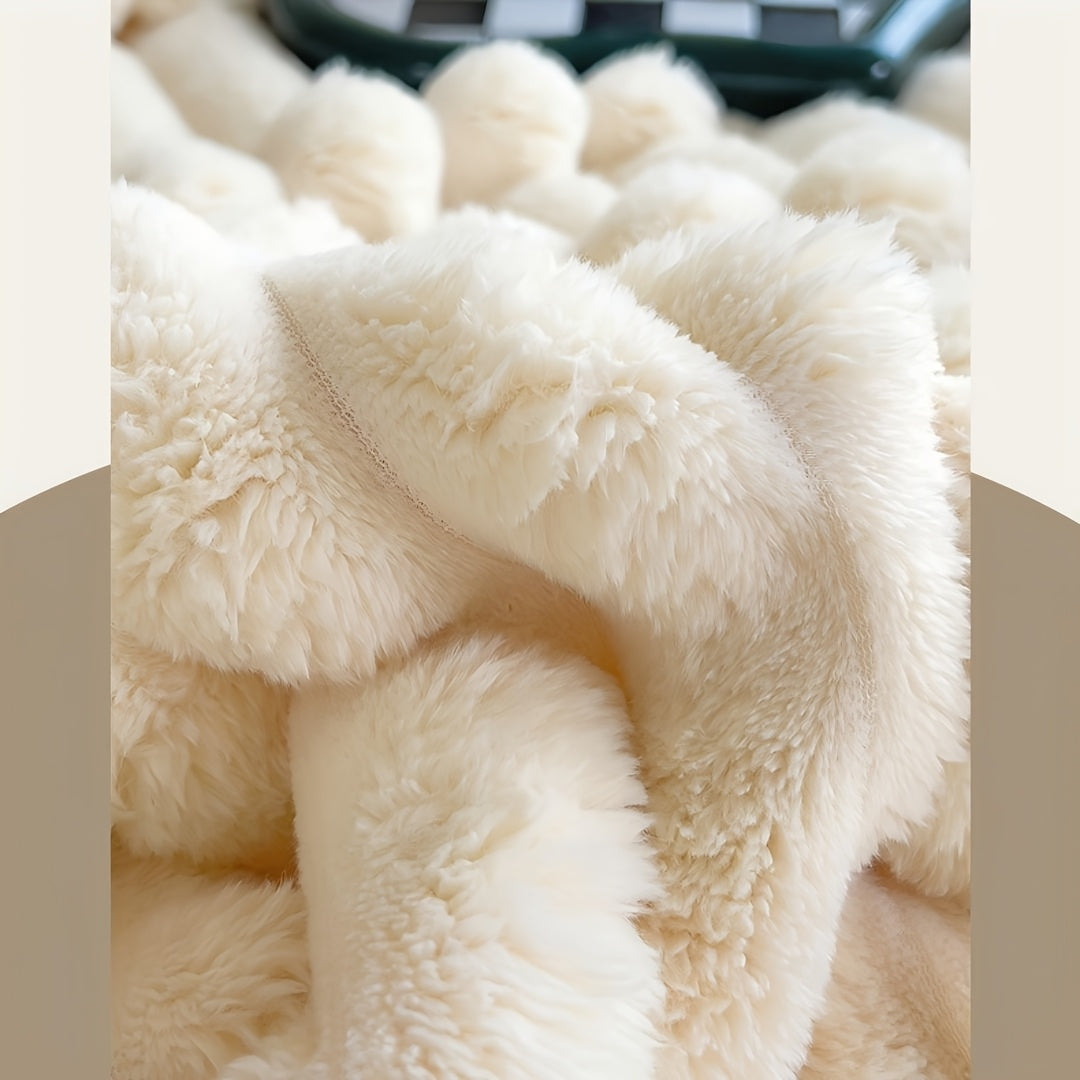 1pc Flannel Bedspread\u002FBlanket - 30 Thread Count Soft Bed Cover, Luxury Elegant Striped Bedspread Suitable for - Cozy Bedspread or Couch Throw, Machine Washable Bedding