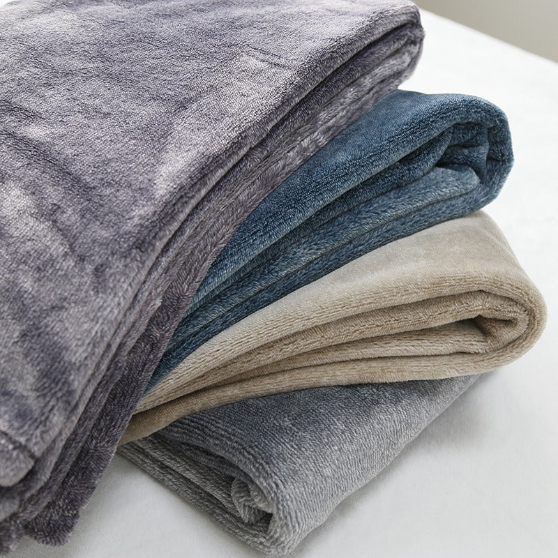 Gifts Small Blankets Solid Color Flannel Single Small Blankets Office Nap Blankets Air Conditioning Blankets Study Room Knee Blankets