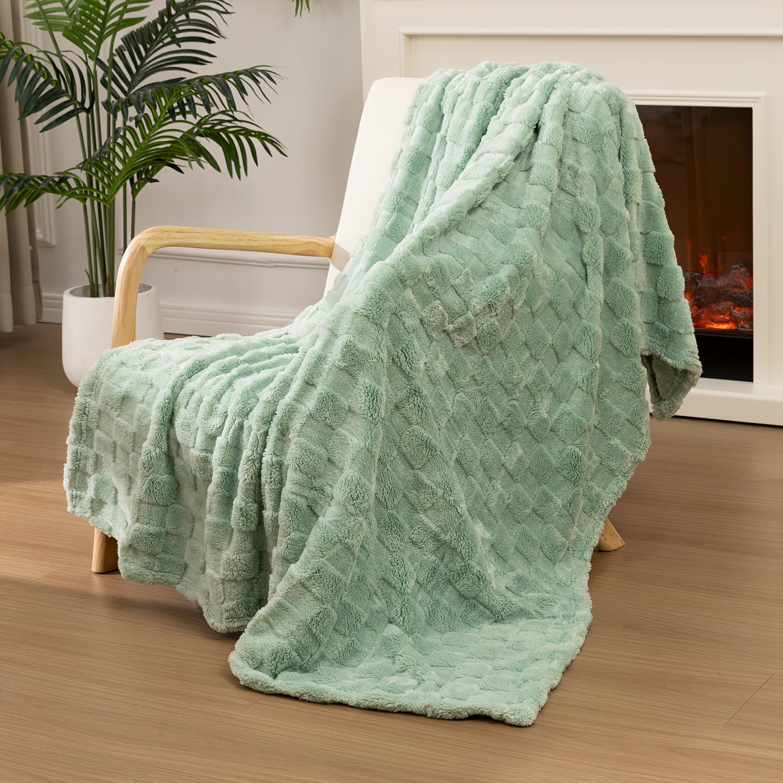 400-gram Velvet Fleece+ 160-gram Flannel Double-layer Blanket, Warm, Skin-friendly, Suitable for All Seasons, Winter Insulation Wonder, Available In Multiple Sizes, Simple And Elegant Design Multi-purpose Gift Friendly, Home Decor