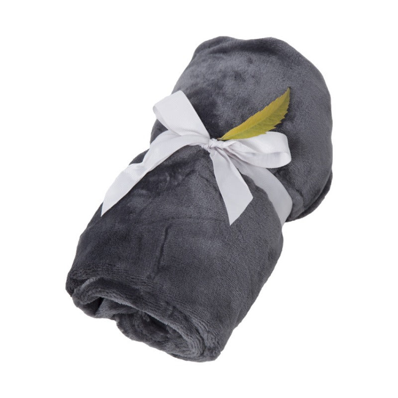 Gifts Small Blankets Solid Color Flannel Single Small Blankets Office Nap Blankets Air Conditioning Blankets Study Room Knee Blankets